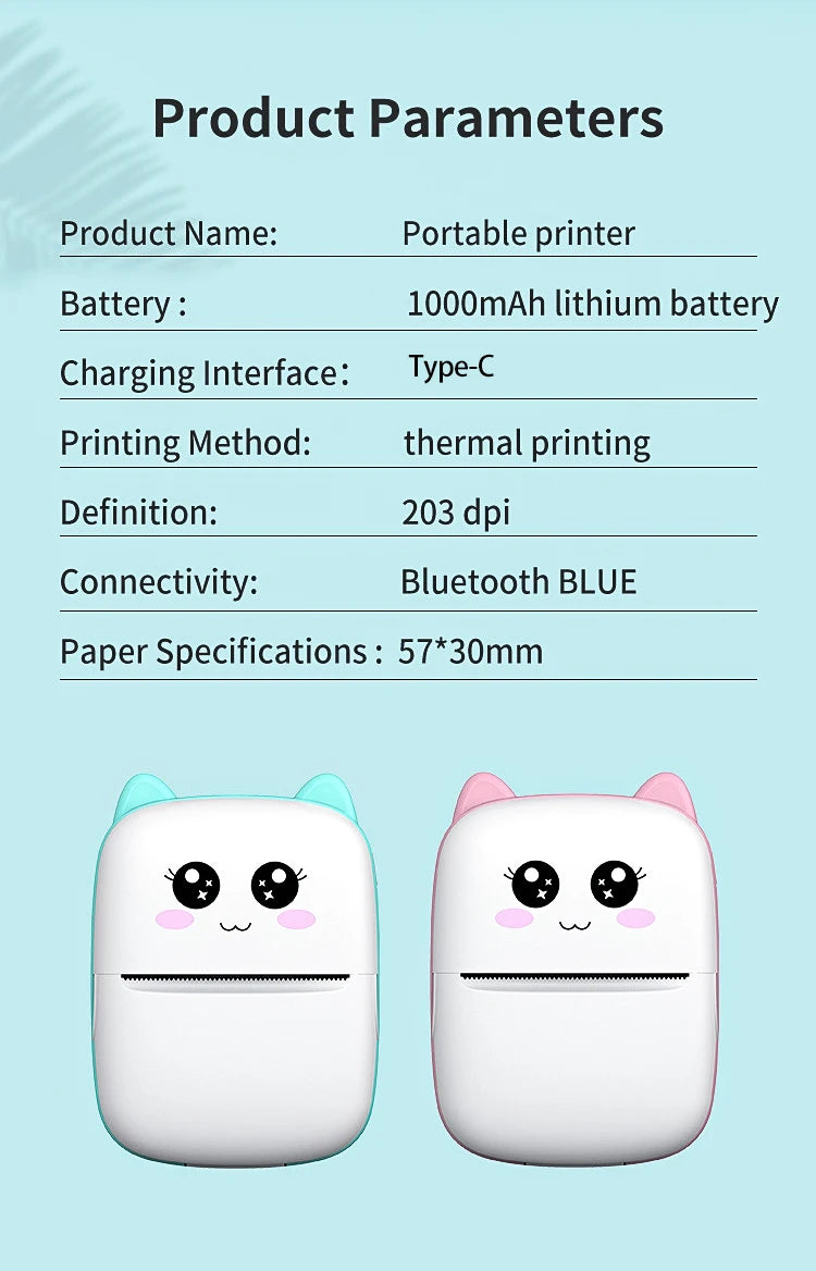 Mini impresora térmica Gatito 😻